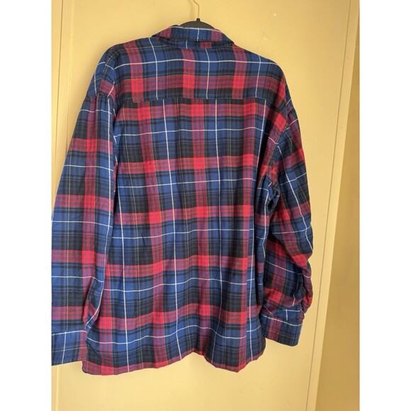 Sports Afield Blue Red Plaid Thermal Lined Flannel Shirt Shacket Men’s XL - Picture 2 of 8